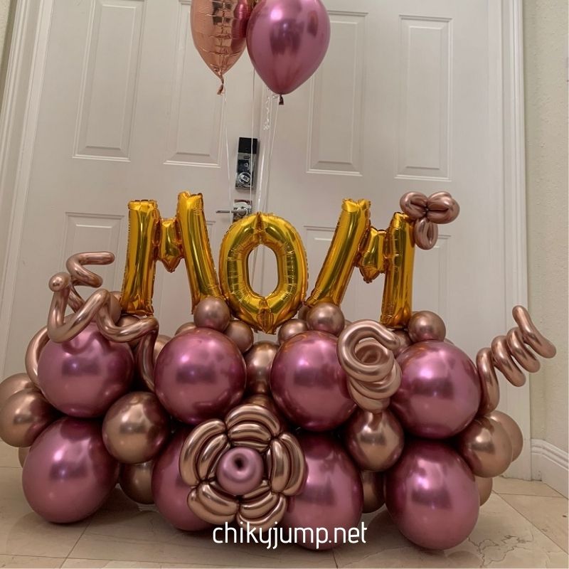 Pink MOM Balloon Bouquet, Balloon Bouquets